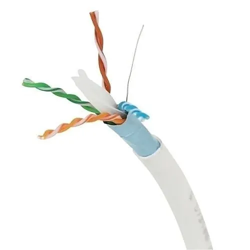PureNet F6550-004-RWH4 CAT6+ 550 MHz FTP Cable, 4-Pair, Riser Rated, White