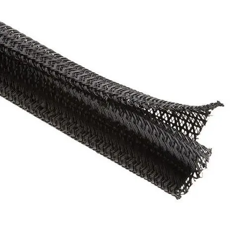 Techflex F6N0.50BK150 Flexo F6 1/2" Semi-Rigid Braided Sleeving, 150' Box, Black