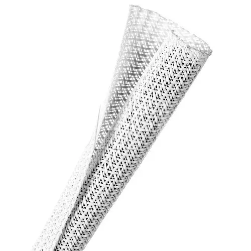 Techflex F6N0.50WH 1/2-" F6 Flexo Non-Expandable Self-Wrapping / Split Tube, 150', White