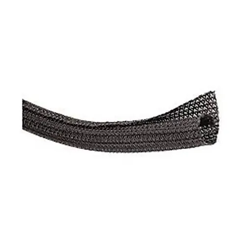 Techflex F6N1.50BK Flexo F6 1-1/2" Semi-Rigid Braided Sleeving, Black, 75'