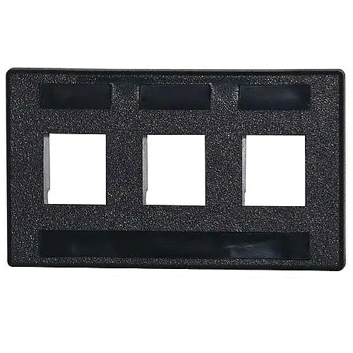 Signamax FAK-3-BK 3-Port Modular Furniture Keystone Adapter, Black