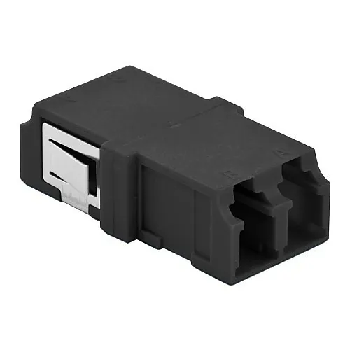 Hubbell FANLCDSC6BK Fiber Optic Cable Connector, LC Duplex with Snap Mount, Black, Pack of 6