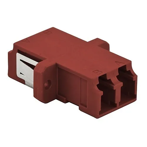 Hubbell FANLCDSS6R LC Duplex Scramjet Fiber Optic Cable Connector, Zirconium Casing, Pack of 6, Red