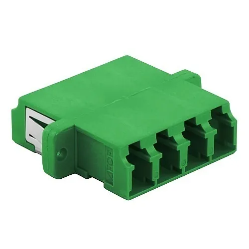 Hubbell FANLCQSS6GN Fiber Optic Cable Connector, LC Quad, 6-Pack, Green