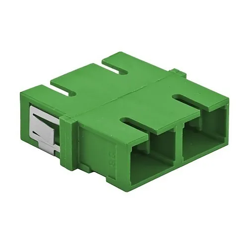 Hubbell FANSCDSC6GN Fiber Optic Cable Connector, SC Duplex Snap Mount, Zirconia, 6-Pack, Green
