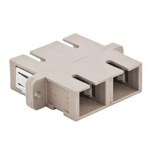 Hubbell FANSCDSS6BE Screw Mount Fiber Adapter, SC Duplex, 6-Pack, Beige