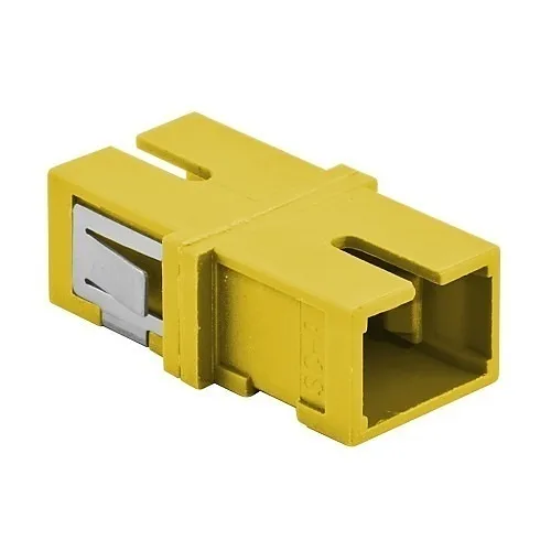 Hubbell FANSCSSC12Y Fiber Optic Cable Connector, SC Simplex Snap Mount Zirconia, 12-Pack, Yellow