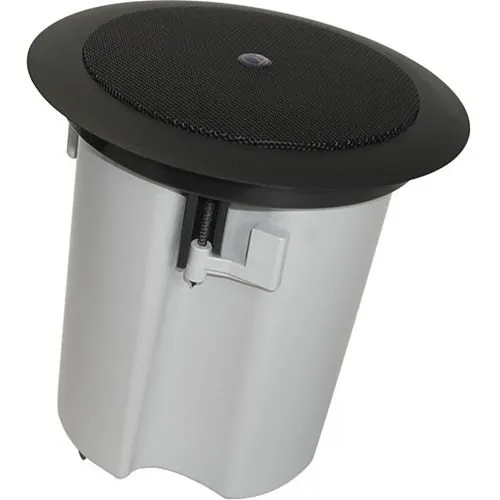 AtlasIED FAP40T-B 4" In-Ceiling Speaker with 16W 70V, 100V Transformer and Ported Enclosure, Black