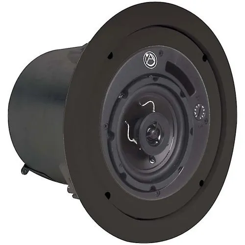 AtlasIED FAP42T-B 4" Coaxial In-Ceiling Speaker with 16W 70/100V Transformer, Ported Enclosure, Black