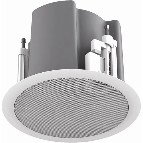 AtlasIED FAP43T-W 4.5" Coaxial In-Ceiling Speaker with 32W 70V, 100V Transformer, Ported Enclosure and Safety First Mounting System
