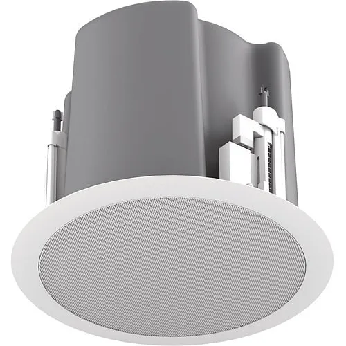 AtlasIED FAP63T-W 6.5" Coaxial In-Ceiling Speaker with 32W 70V/100V Transformer, Ported Enclosure, and Safety First Mounting System