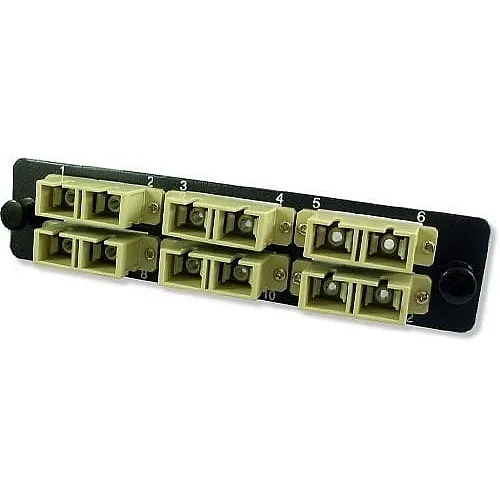 Lynn Electronics FAS-12MSC Fiber Optic Patch Panel, 12-Port SC OM1 OM2 Adapter Panel
