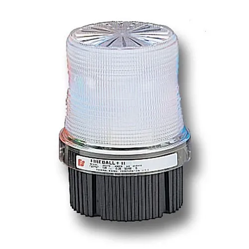 Federal Signal FB24STHI Fireball Supervised Hearing Impaired Strobe Warning Light, 24VDC, Clear