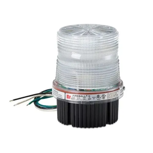 Federal Signal FB2LED-012-024C FB2LED Fireball LED Single and Quad Color Warning Light, Fresnel Style, Clear Lens, 12-24VDC