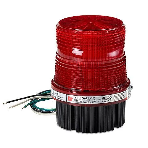 Federal Signal FB2PST-012-024R FB2PST Series Fireball Security Strobe Light, 12/24VDC, Surface Mount, Red