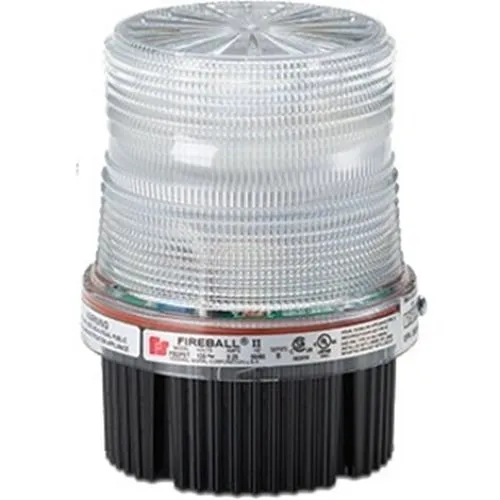 Federal Signal FB2PST-120C FB2PST Series Fireball Security Strobe Light, 120VDC, Surface Mount, Clear