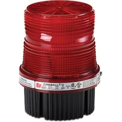 Federal Signal FB2PST Fireball Surface Mount Security Strobe Light, 120VDC, Red