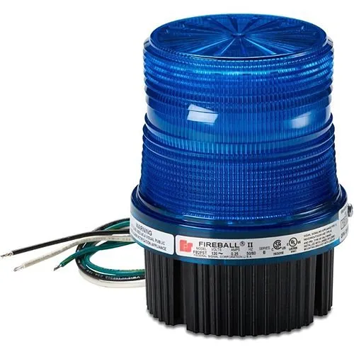 Federal Signal FB2PST-I-024B FB2PST Series Fireball Security Strobe Light, 24VDC, Surface Mount, In-Rush Limited, Blue