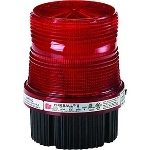 Federal Signal FB2PST-I-024R FB2PST Series Fireball Security Strobe Light, 24VDC, Surface Mount, In-Rush Limited, Red