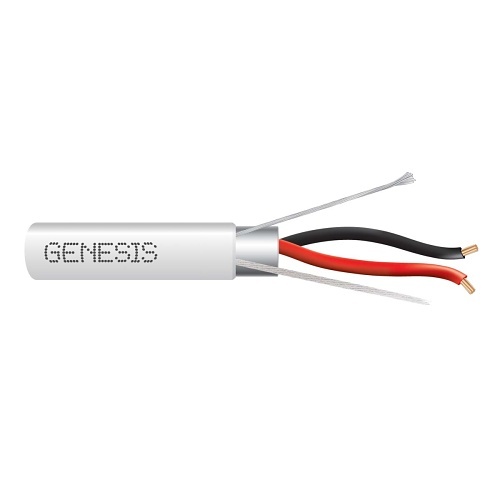 Genesis 32025512 22/2 Stranded Shielded Cable, Plenum, CMP, FT6, 500' (152.4 m) Pull Box, Natural