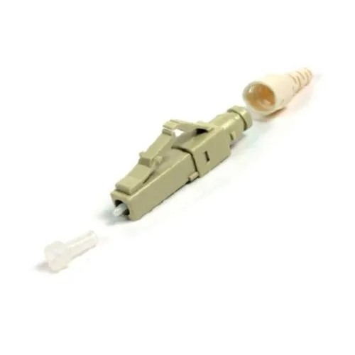 Siemon FC1-LB-LC6-9BG LightBow Pre-Polished Connector, LC simplex connector, beige, 62.5/125µm multimode (OM1), 900µm buffered fiber, white boot