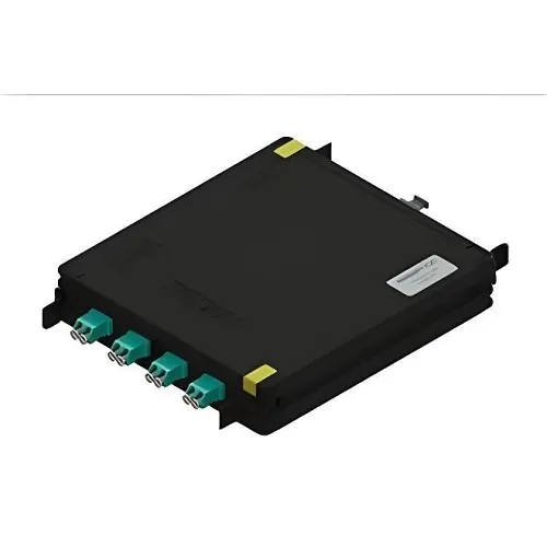 Belden FC3X04LD4F FX ECX Cassette, OM3, 4-Ports, Mpo-12 (Female) Base 8, LC Duplex, 40G/100G SR4, Aqua