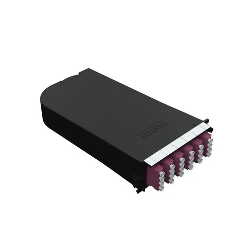 Belden FC4H12LDFS FX UHD Splice Cassette, OM4, 12 LC Duplex Ports, Erika Violet