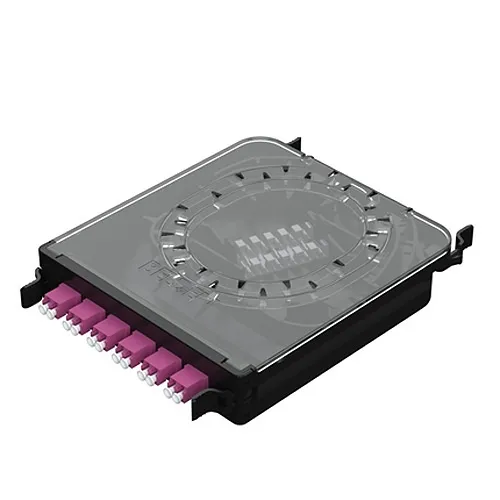 Belden FC4X06LDFP FX ECX Cassette, OM4, 6-Port, Erika Violet Adapters
