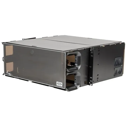 Hubbell FCR4U15SPX FCR-X Series Fiber Rack Mount Enclosure, 4U, 15 LGX Panels, Unloaded
