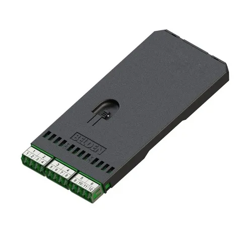 Belden FCSD06LAFP FX DCX 6-Port Splice Cassette, OS2, LC/APC Duplex with 250µm Pigtails, Green Adapters