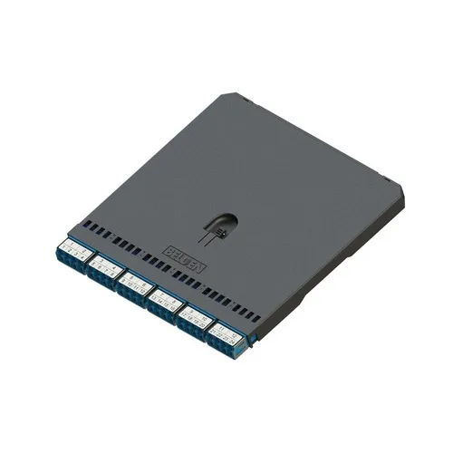 Belden FCSD12LDFP FX DCX Splice Cassette, OS2, 12-Ports LC Duplex with 250µm Pigtails