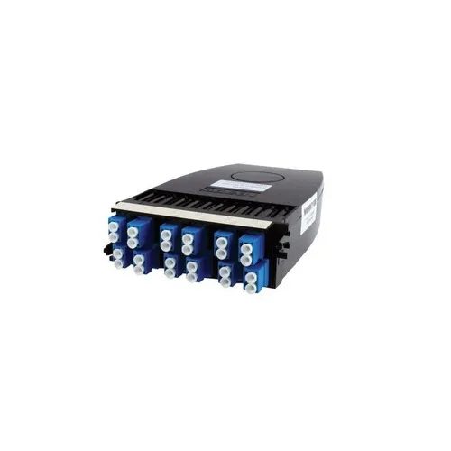Belden FCSU12LDMF1B 12-Ports FX Ultra Cassette, OS2, MPO-12 (Female), LC Duplex, Type-A Alternate, Blue Adapters