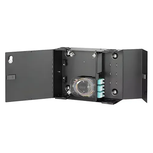 Hubbell FCW4SPT FCW Series Wall Mount Cabinet with Double- Door and (4) Adapter Panels / Cassettes