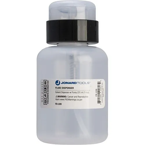 Jonard Tools FD-220 Fluid Dispenser for Fiber Cleaning 220ml