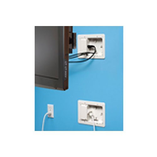 Arlington TVL2508K Low Profile TV Bridge Kit for Shallow Wall Depths, Plastic, White