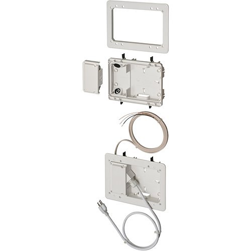 Arlington TVL2508K Low Profile TV Bridge Kit for Shallow Wall Depths, Plastic, White