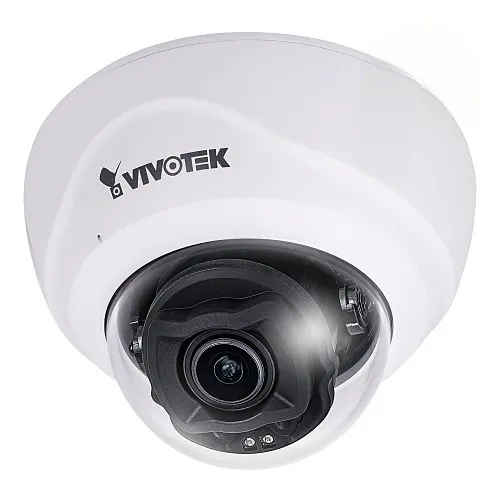 VIVOTEK FD837-HTV-1Y VORTEX 5MP Outdoor IP67/IK10 IP Dome Camera with 2.7-13.5 mm Remote Focus P-Iris Lens and 1-Year Vortex Standard Cloud License, White