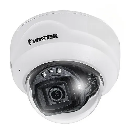 VIVOTEK FD839-EHV-1Y VORTEX 5MP Outdoor IP66/IK10 IP Dome Camera with 2.8 mm Remote Focus P-Iris Lens and 1-Year Vortex Standard Cloud License, White