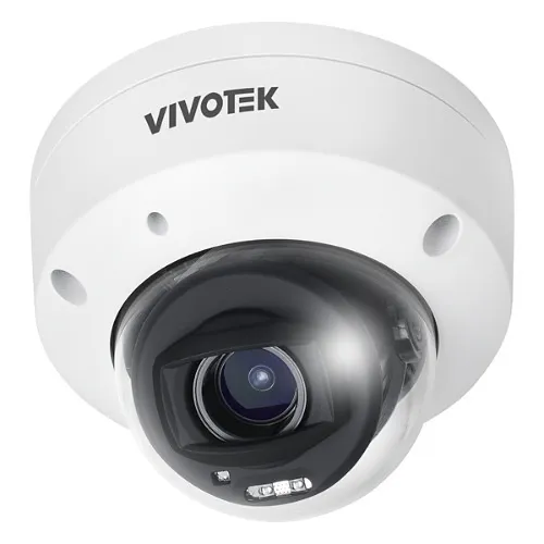 VIVOTEK FD9380-HTV-V2 C Series 5MP Outdoor Dome AI Camera, 2.7-13.5mm Varifocal Lens, IR, NDAA, IK10, White