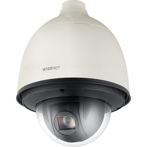 Hanwha HCP-6320HA Full-HD 1080p Analog HD Outdoor PTZ Dome Camera, 4.44-142.6mm Varifocal Lens, 32x Optical Zoom, 16x Digital Zoom, IP66, IK10, Ivory