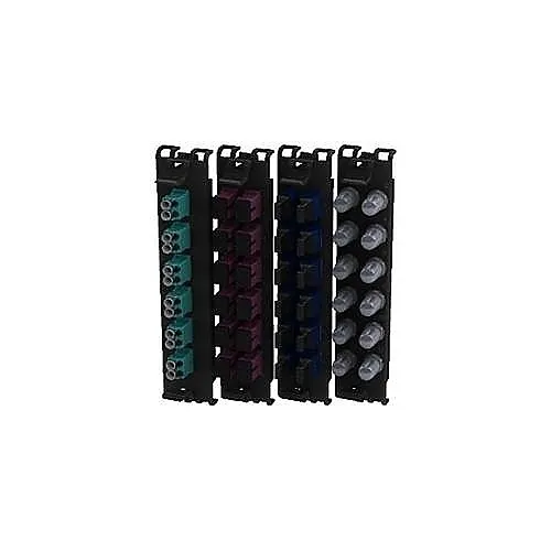 Belden FF3X03LD Plastic Housing Faceplate and Panel Frame, 6-Fiber, 3-LC Duplex Port, Aqua Connector