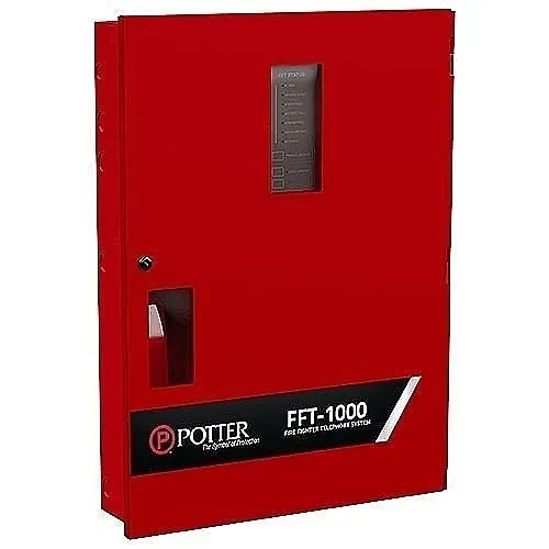 Potter FFT-1000R Fire Fighter Telephone System, Trouble and Low AC Relay, Red