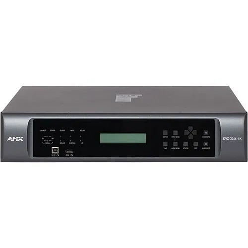 AMX FG1906-0401 AMX DVX-3266-4K 8x4+2 4K60 4:4:4 All-In-One Presentation Switcher, HDMI Inputs and DXLink 4K60 Inputs