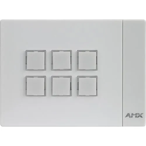 AMX FG2102-06L-W AMX MCP-106L Massio 6-Button ControlPad, Landscape, White