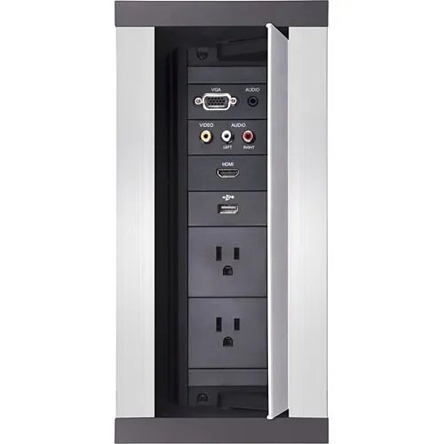 AMX FG560-02-SL AMX HPX-900SL HydraPort 9-Module Connection Port, Brushed Aluminum