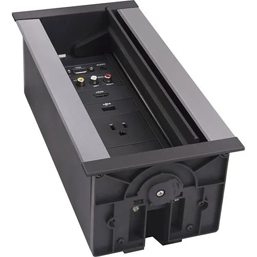 AMX HPX-900SL HydraPort 9-Module Connection Port, Brushed Aluminum