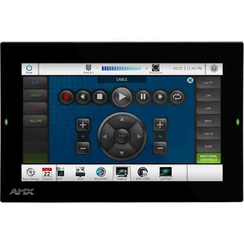 AMX FG5969-55BL AMX MD-702 Modero G5 7" Wall-Mount Touch Control Panel, Black (Replaces MSD-431-L)