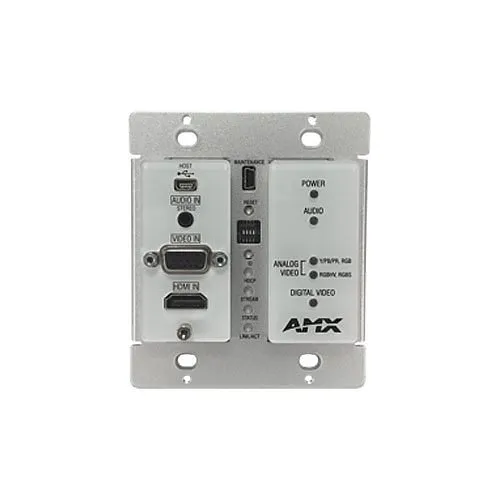 AMX FGN1115-WP-BL AMX NMX-ENC-N1115-WP Decor Style Wall plate Encoder with KVM, Black