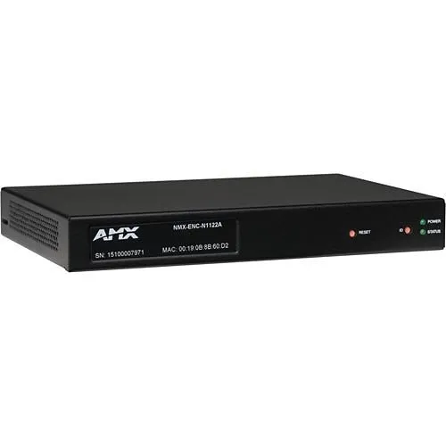 AMX NMX-ENC-N1122A N1000 Series Minimal Proprietary Compression Video Over IP Encoder with PoE, AES67 Support