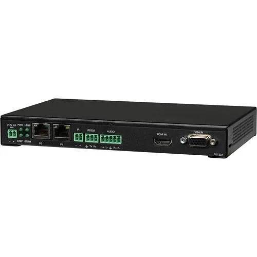 AMX NMX-ENC-N1122A N1000 Series Minimal Proprietary Compression Video Over IP Encoder with PoE, AES67 Support